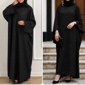 عبا زنانه مجلسی نگین‌دار مدل شاهکار