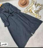 مانتو بلند زنانه مدل الکساندر جنس شانتون - تصویر 5