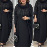 عبا زنانه مجلسی مدل جواهر جنس الیزه درجه یک