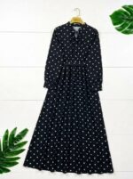 پیراهن بلند زنانه مدل قلبی جنس بوگاتی درجه یک - تصویر 3