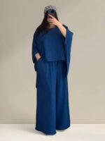 ست زنانه مدل بنفشه با پارچه شانتون - تصویر 5