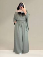 ست زنانه مدل بنفشه با پارچه شانتون - تصویر 3
