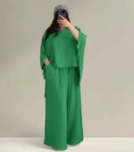 ست زنانه مدل بنفشه با پارچه شانتون - تصویر 14