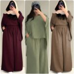 ست زنانه مدل بنفشه با پارچه شانتون
