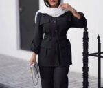ست مانتو و شلوار زنانه مدل کژال جنس پرشین مکانیک - تصویر 4