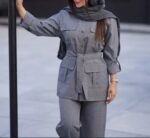 ست مانتو و شلوار زنانه مدل کژال جنس پرشین مکانیک - تصویر 9