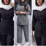 ست مانتو و شلوار زنانه مدل کژال جنس پرشین مکانیک