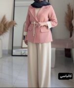 ست کت و شلوار زنانه مدل هدی | جنس مازراتی کمربنددار | فری‌سایز تا 46 - تصویر 10