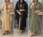 مانتو بلند زنانه حصیری مدل میخک