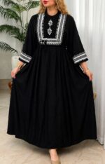 پیراهن بلند زنانه نخی وارداتی فریبا - تصویر 3
