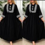 پیراهن بلند زنانه نخی وارداتی فریبا